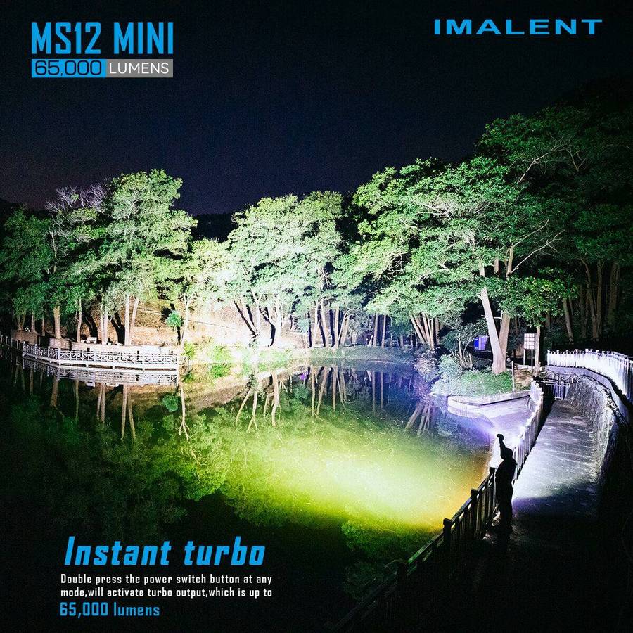 Imalent MS12 Mini 65000 Lumen 1036m Throw Rechargeable LED Searchlight