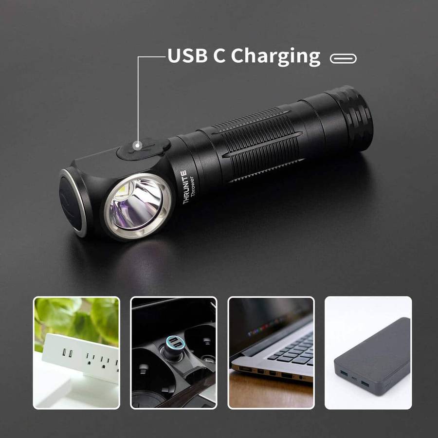 Thrunite Thrower 1755LM 323m Throw Rechargeable LED Headlamp