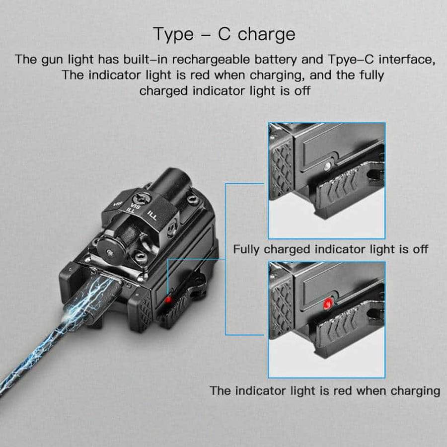 Velvo Prone 800 Lumen 90m Pistol Light with Laser