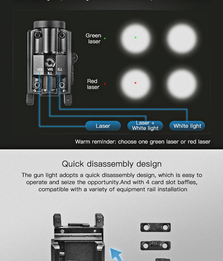 Velvo Prone 800 Lumen 90m Pistol Light with Laser
