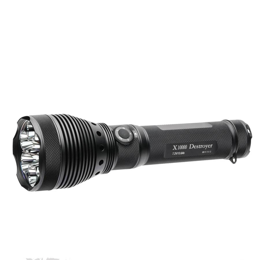 Powertac Destroyer X10K G2 9500LM 1400m Search Flashlight