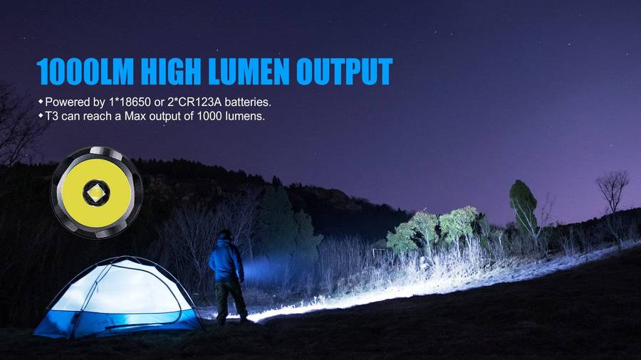 TrustFire T3 1000 Lumens Tactical Flashlight with 137m Throw
