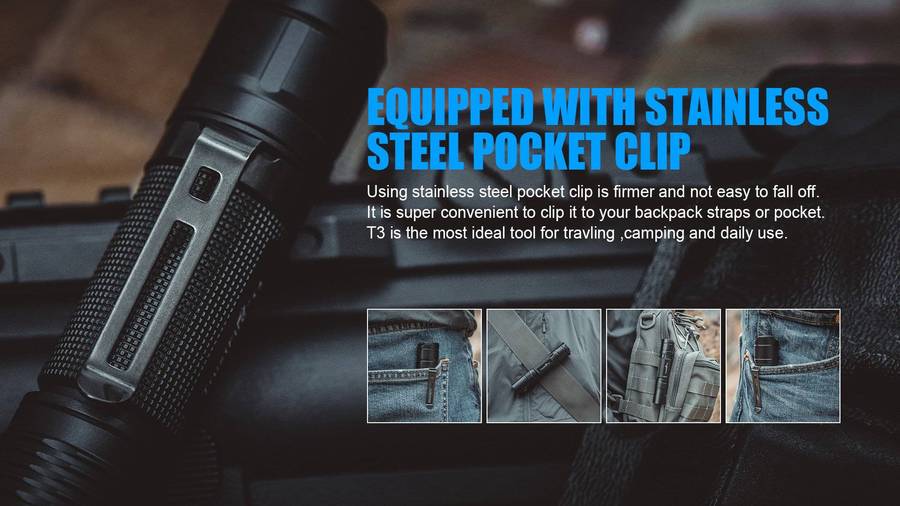 TrustFire T3 1000 Lumens Tactical Flashlight with 137m Throw