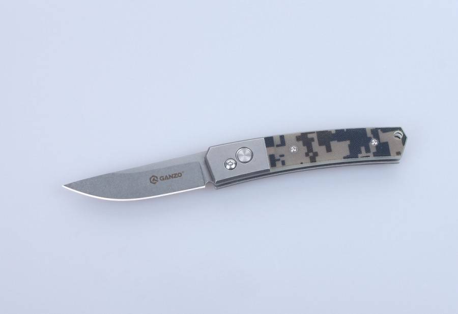 Ganzo G7362 440C Folding Knife G10 Handle 195mm EDC Tool Black Green Camo