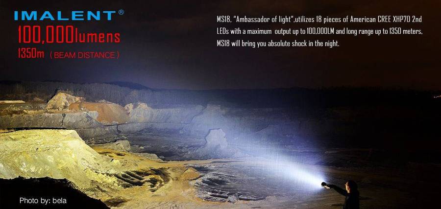 Imalent MS18 - 100 000 lumen