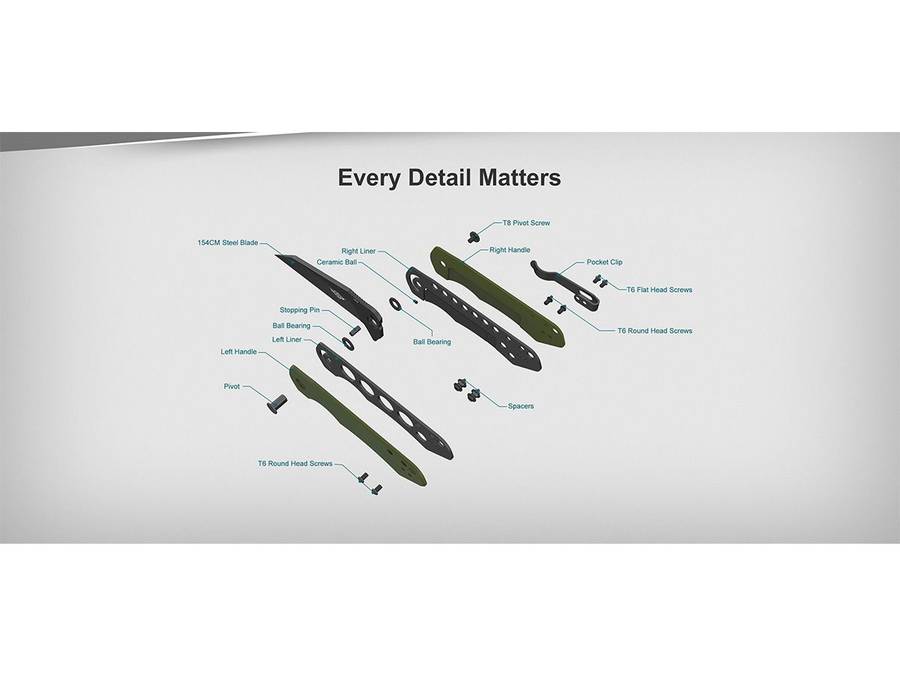 Olight Freeze Folding Knife OD Green Oknife 154CM Blade