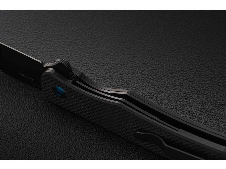 Olight Chital Folding Knife G10 Handle D2 Blade Black Oknife