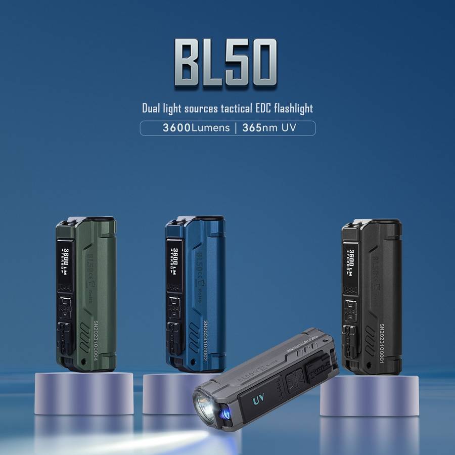 Imalent BL50 3600 Lumen 428m Throw Rechargeable Multicolor EDC Flashlight