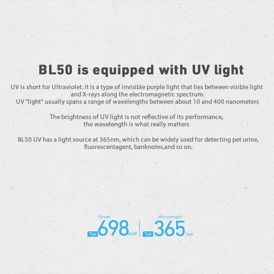 Imalent BL50 3600 Lumen 428m Throw Rechargeable Multicolor EDC Flashlight
