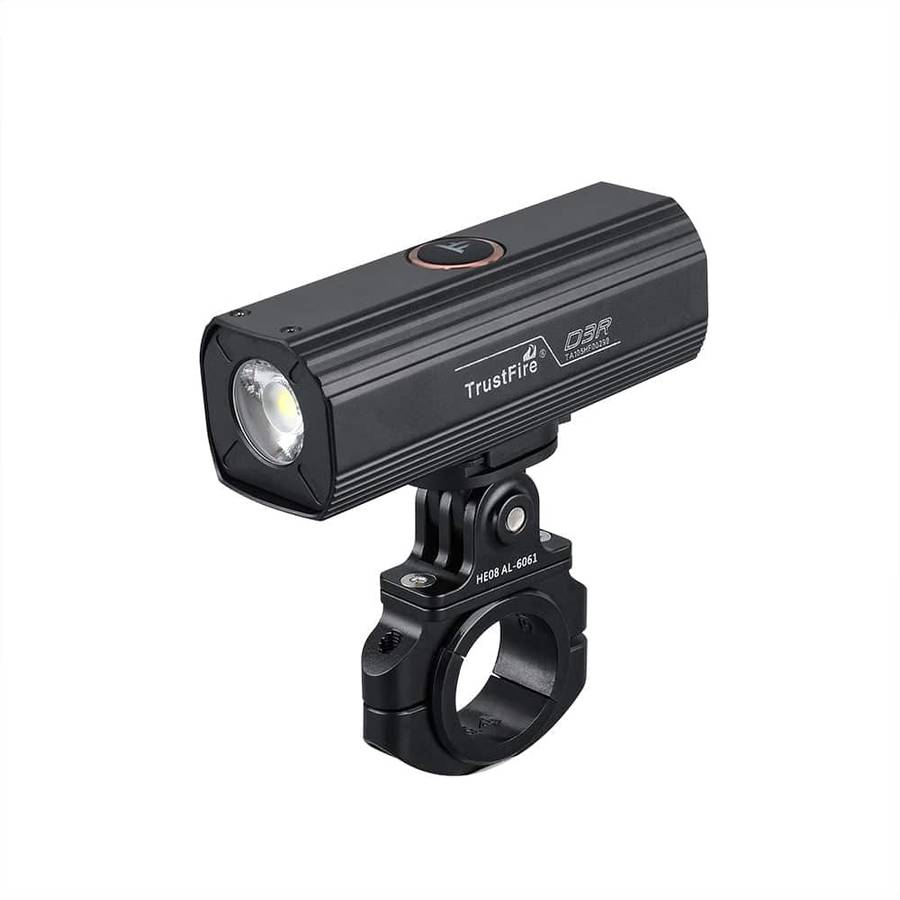 TrustFire D3R Cycling Light - 1350 Lumens, 110m Throw, Rechargeable Bike Headlight