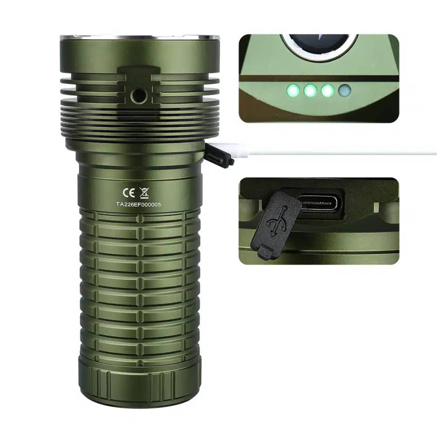 TrustFire TR-200 Flashlight - 20,000 Lumens, 500m Throw
