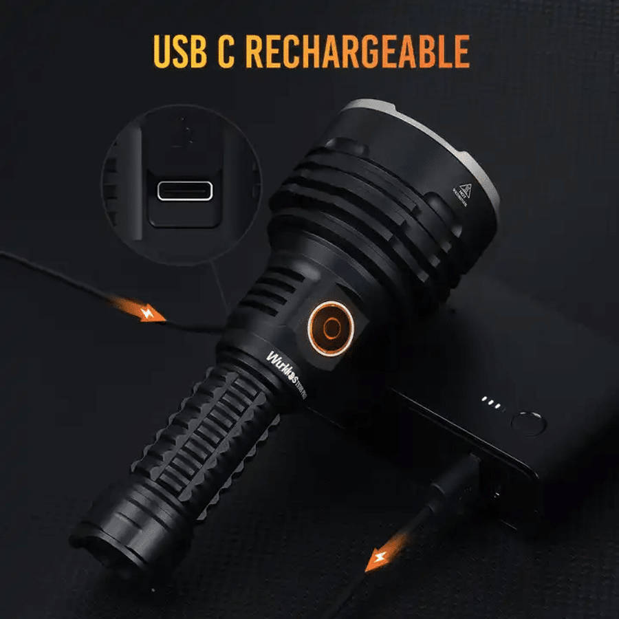 -Wurkkos TS30S Pro 6000 Lumen 1065m Throw Rechargeable Flashlight with 21700 Battery