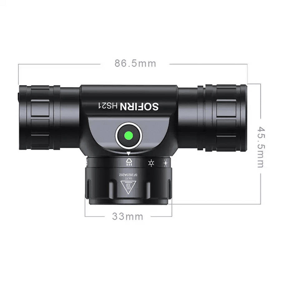 Sofirn HS21 2200 Lumen 230m Throw Rechargeable Headlamp with 18650 Battery