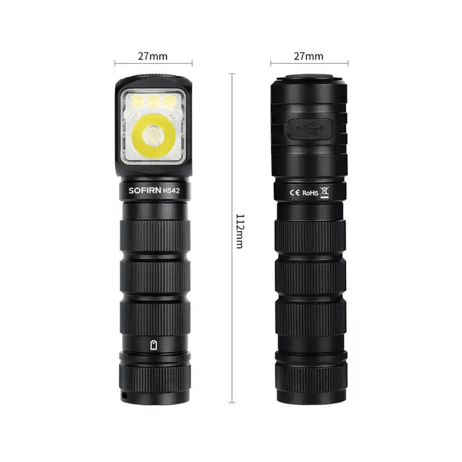 Sofirn HS42 2100 Lumen 176m Throw Rechargeable Headlamp with 18650 Battery