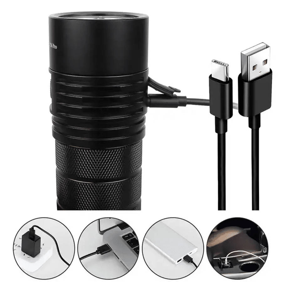 Sofirn SP36 Pro 8000 Lumen 450m Throw Rechargeable Flashlight with 3x 18650 Batteries