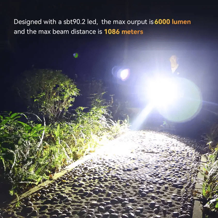 -Wurkkos TS30S Pro 6000 Lumen 1065m Throw Rechargeable Flashlight with 21700 Battery