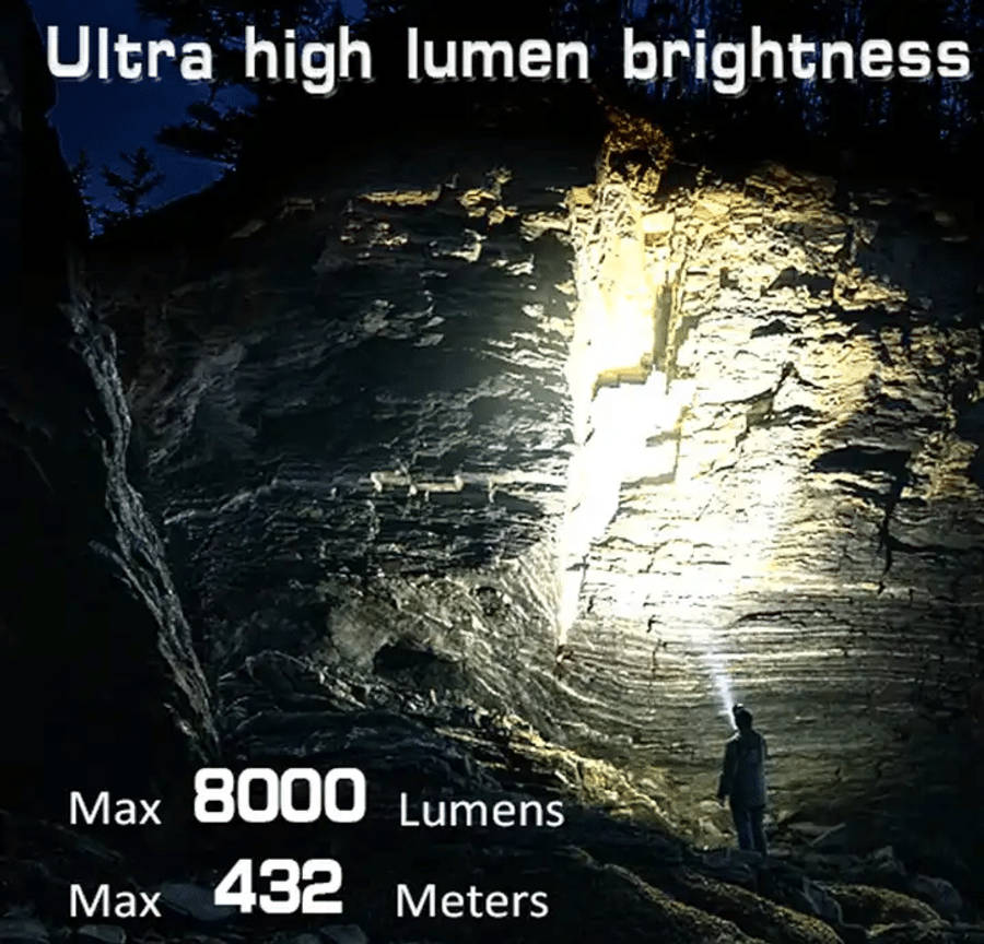 Sofirn SP36 Pro 8000 Lumen 450m Throw Rechargeable Flashlight with 3x 18650 Batteries
