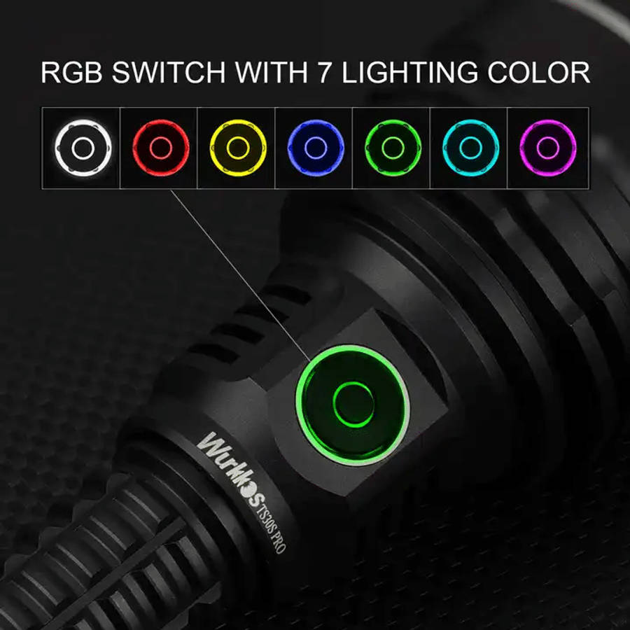 -Wurkkos TS30S Pro 6000 Lumen 1065m Throw Rechargeable Flashlight with 21700 Battery