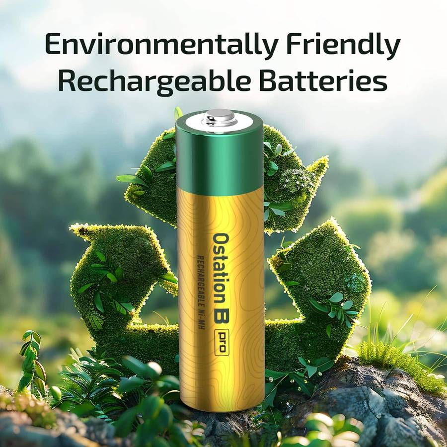 Olight B Pro AA Rechargeable Batteries 8-Pack 2100mAh NiMH
