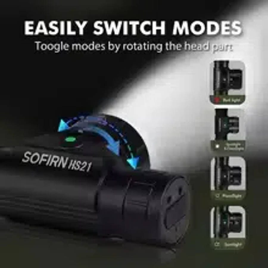 Sofirn HS21 2200 Lumen 230m Throw Rechargeable Headlamp with 18650 Battery