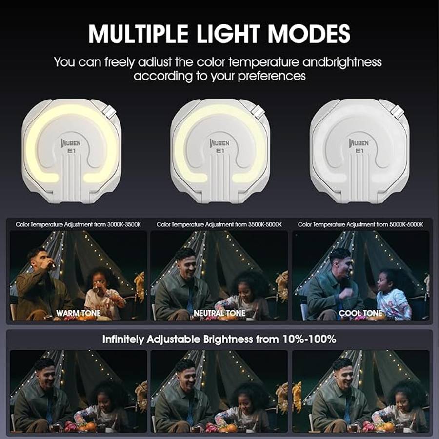 Wuben E1 300 Lumen 85m Throw Rechargeable LED EDC Selfie Flashlight