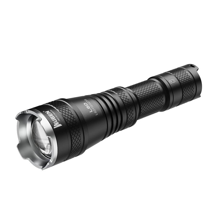 Wuben L60 1200 Lumen 320m Throw Zoomable Rechargeable LED Flashlight with 18650 Battery