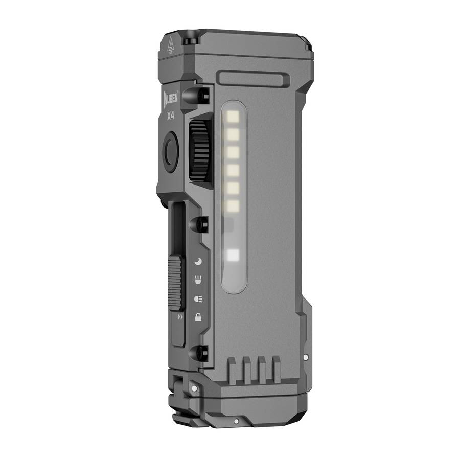 Wuben X4 1500 Lumen 205m Throw Rechargeable LED EDC Flashlight with RGB Side Light