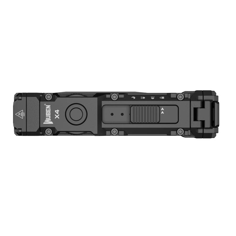 Wuben X4 1500 Lumen 205m Throw Rechargeable LED EDC Flashlight with RGB Side Light