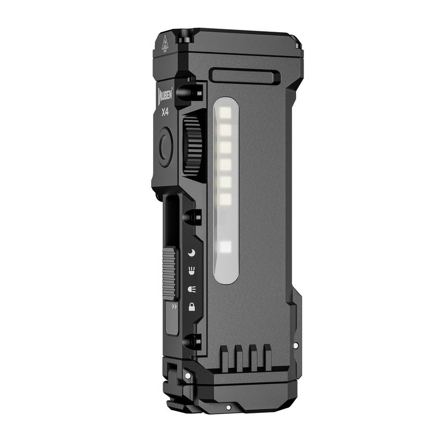 Wuben X4 1500 Lumen 205m Throw Rechargeable LED EDC Flashlight with RGB Side Light