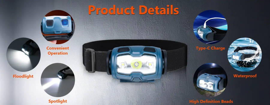 TrustFire SH05 240 Lumen 200m Throw Rechargeable LED Headlamp with 2000mAh Battery