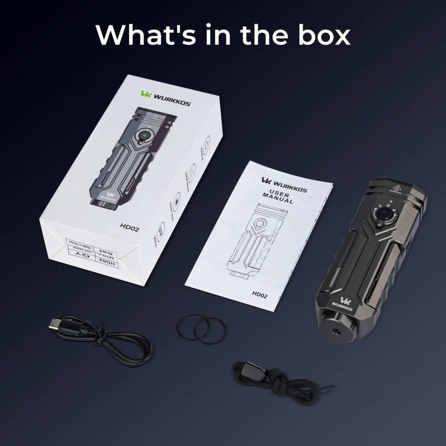 Wurkkos HD02 3200 Lumen 330m Throw Rechargeable LED Flashlight