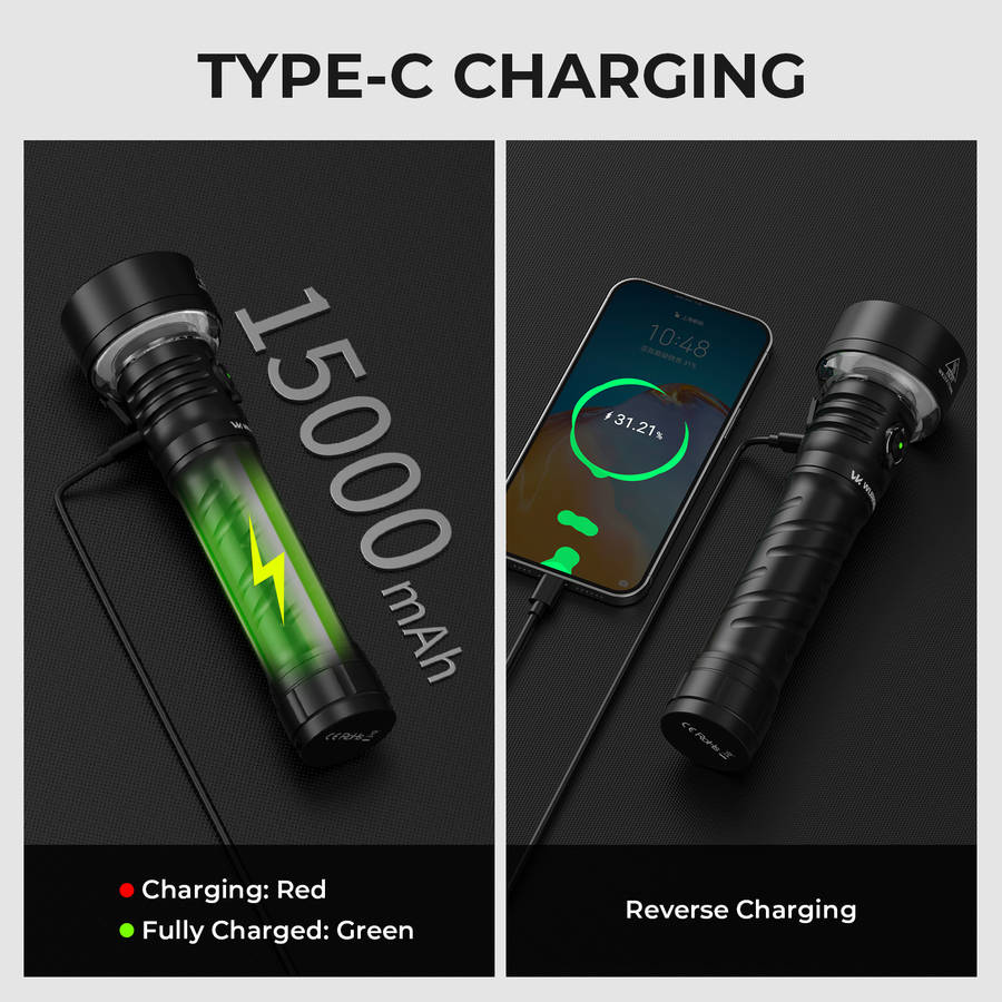 Wurkkos TS27 3200 Lumen 845m Throw RGB Rechargeable LED Flashlight