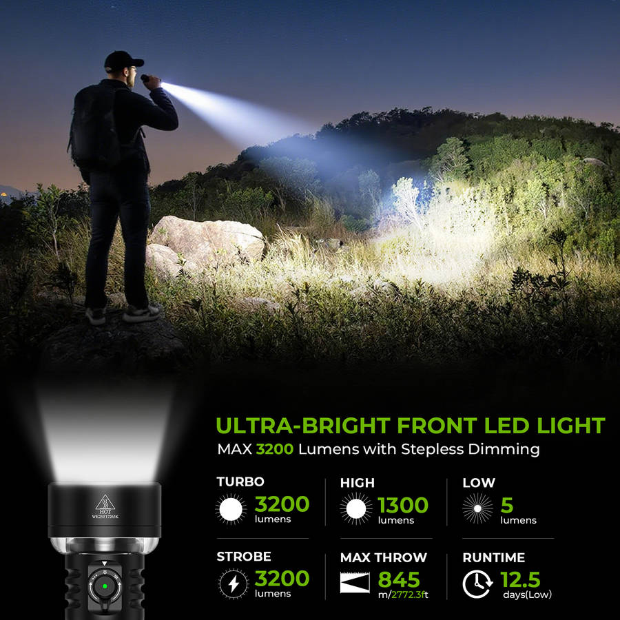 Wurkkos TS27 3200 Lumen 845m Throw RGB Rechargeable LED Flashlight