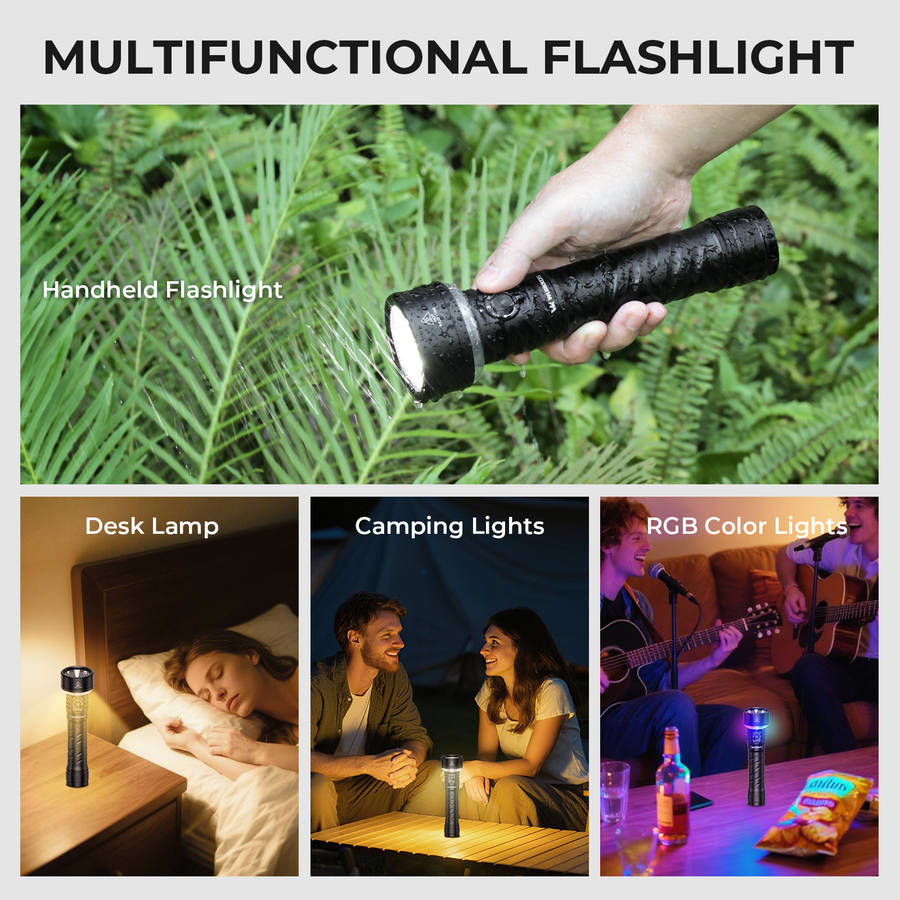 Wurkkos TS27 3200 Lumen 845m Throw RGB Rechargeable LED Flashlight