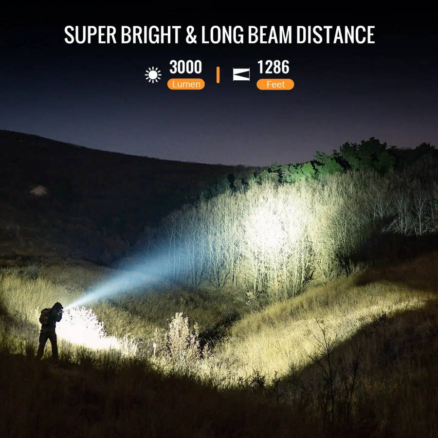 Sofirn SK30 3000 Lumen 392m Throw Rechargeable LED Flashlight