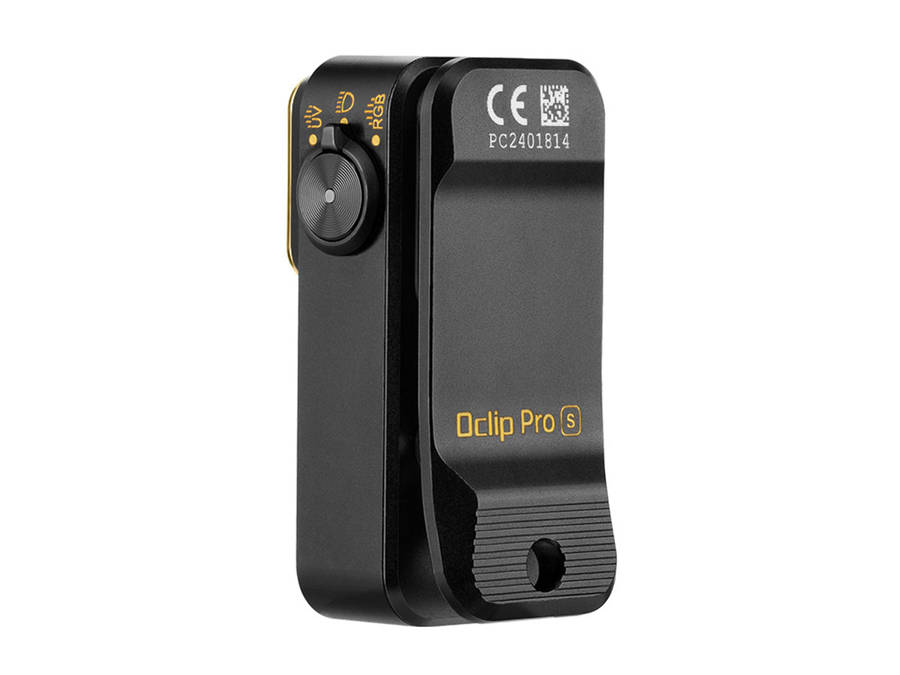 Olight Oclip Pro S 600 Lumens Compact Clip-On EDC Flashlight with White, RGB & 365nm UV Light