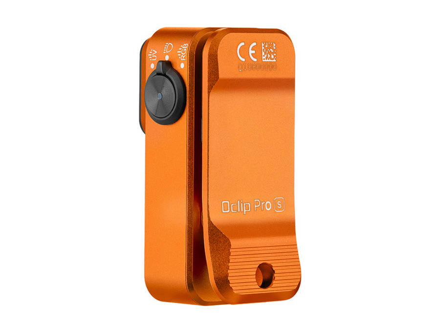 Olight Oclip Pro S 600 Lumens Compact Clip-On EDC Flashlight with White, RGB & 365nm UV Light