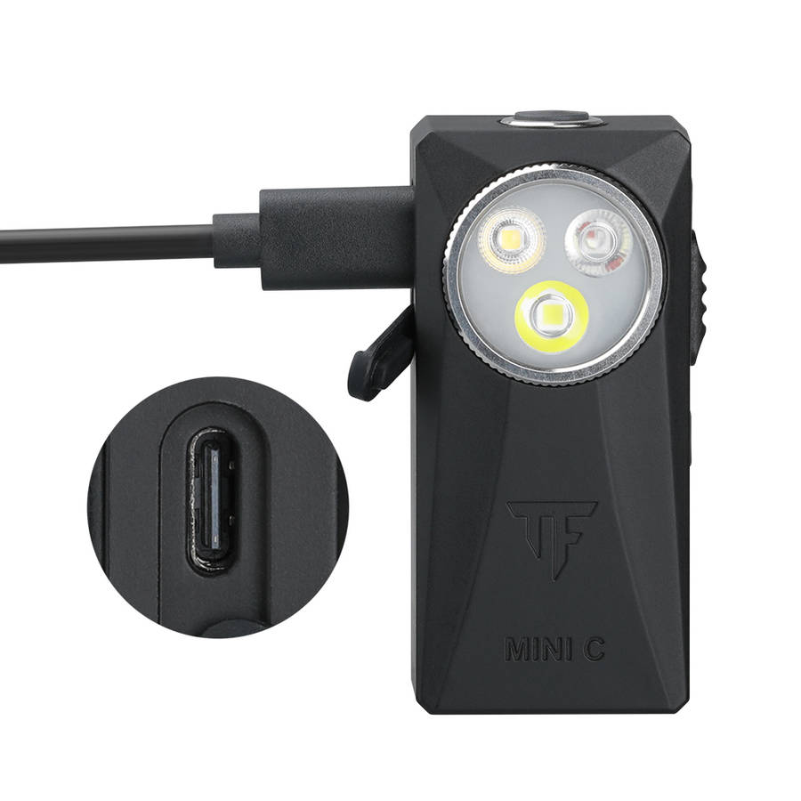 Trustfire Mini C 800lm, 80m Multifunctional Clip-On EDC Flashlight  White Spot, High-CRI Flood...