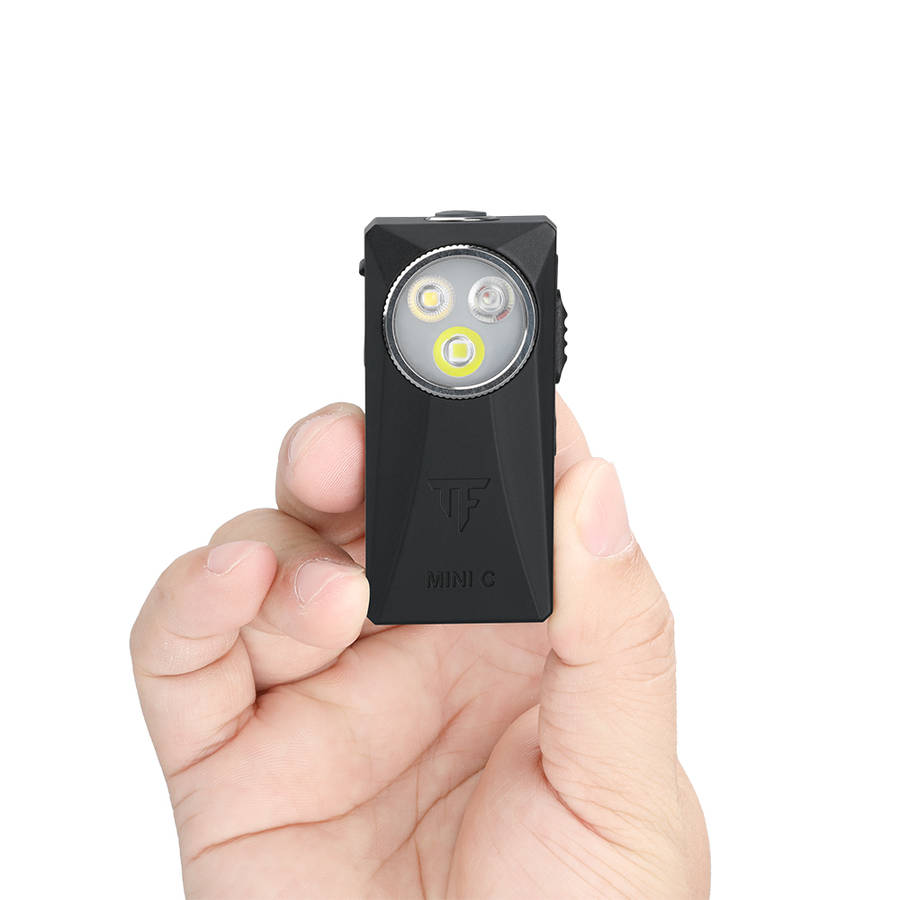 Trustfire Mini C 800lm, 80m Multifunctional Clip-On EDC Flashlight  White Spot, High-CRI Flood...
