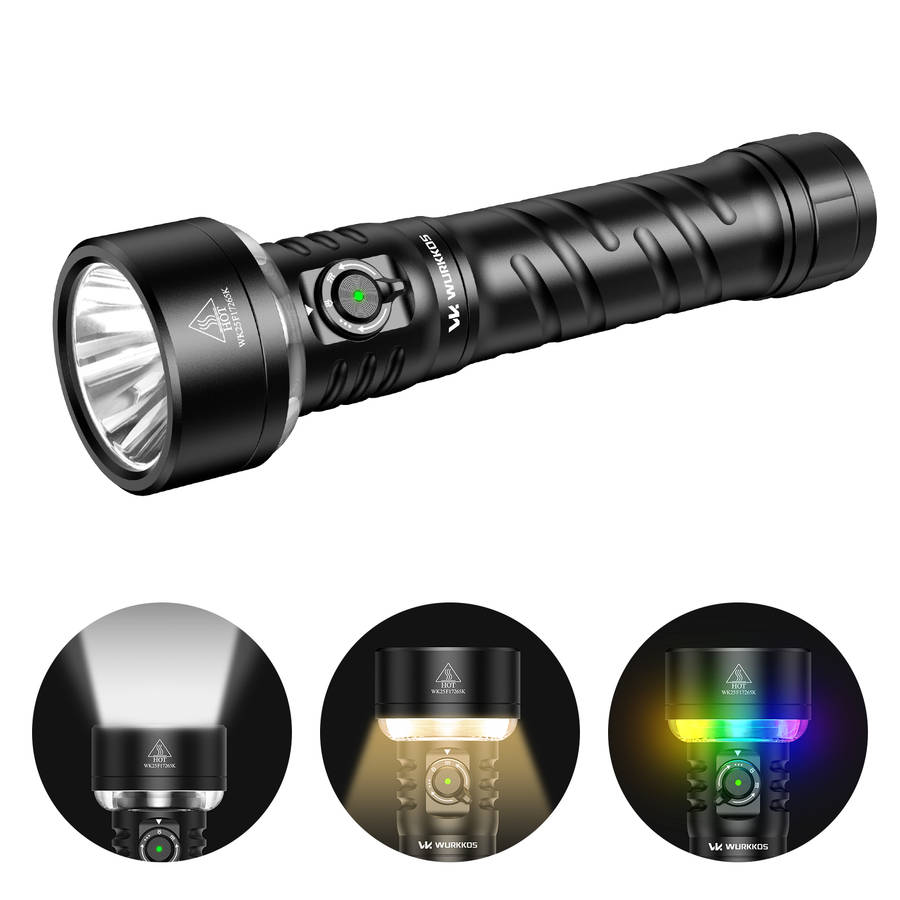 Wurkkos TS27 3200 Lumen 845m Throw RGB Rechargeable LED Flashlight