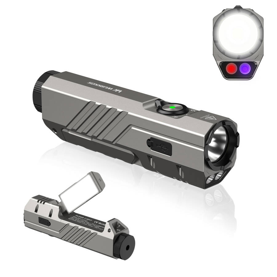 Wurkkos HD05 Foldable 4-in-1 EDC/Work Light  3100 Lumens Spotlight + Rotating Floodlight Wing ...
