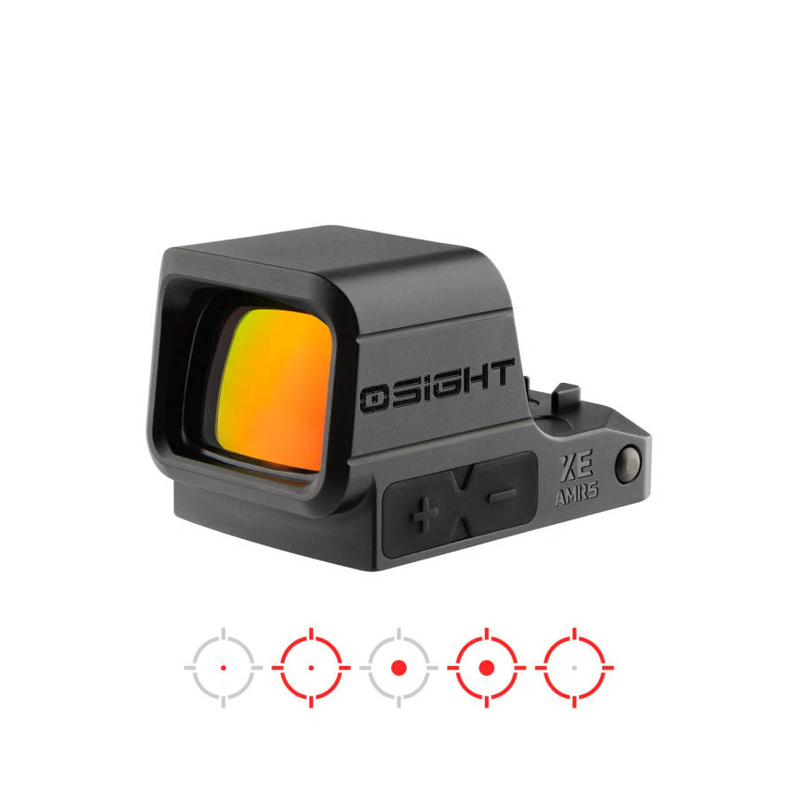 Osight XE AMRS Enclosed Red Dot Sight  2/6+32 MOA Multi-Reticle, Side-Loading Battery, RMR Foo...