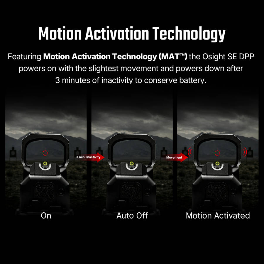 Osight SE DPP Enclosed Red Dot  2 MOA Dot & 32 MOA Circle, DPP Footprint, 23 × 18 mm Window