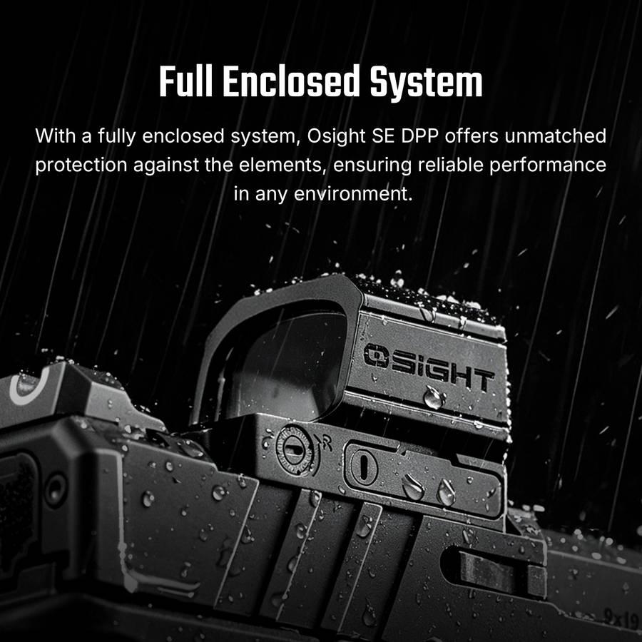 Osight SE DPP Enclosed Red Dot  2 MOA Dot & 32 MOA Circle, DPP Footprint, 23 × 18 mm Window
