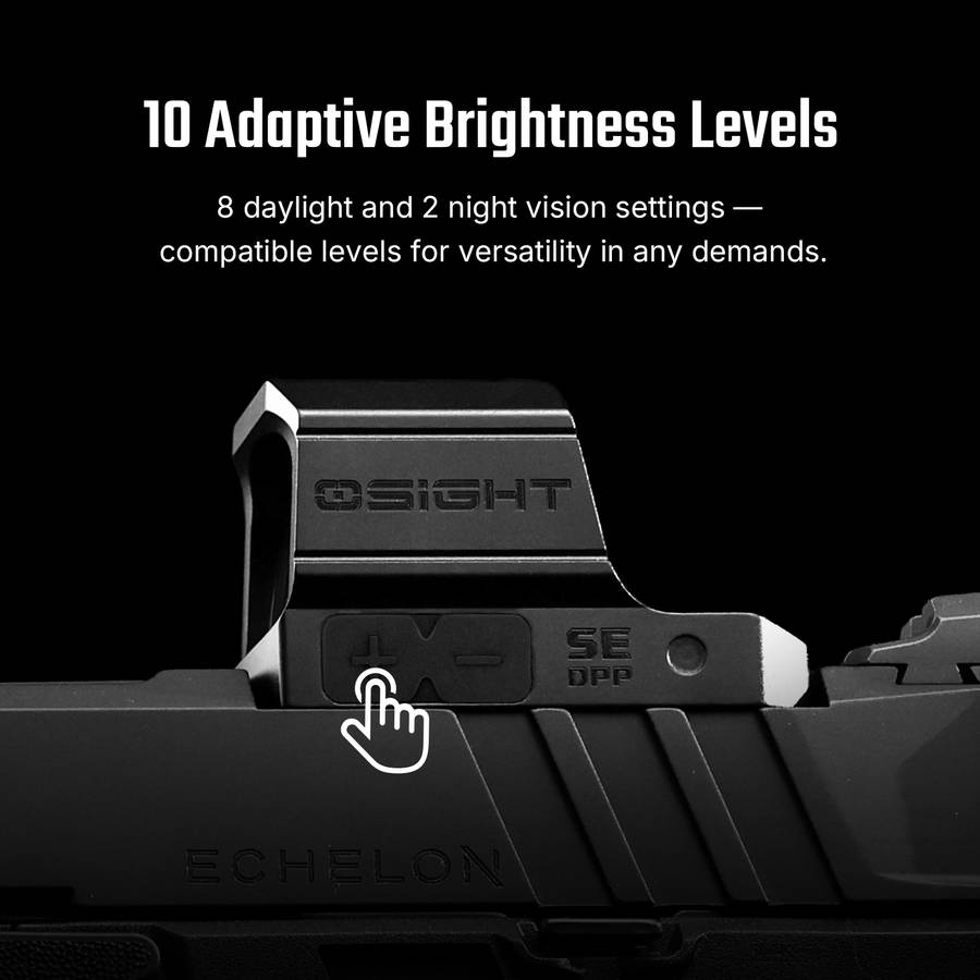 Osight SE DPP Enclosed Red Dot  2 MOA Dot & 32 MOA Circle, DPP Footprint, 23 × 18 mm Window