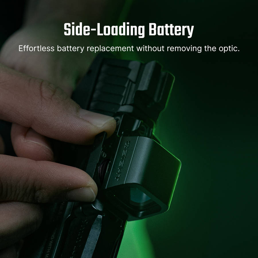 Osight SE 6 MOA Enclosed Red / Green Dot Sight  RMSc Footprint, Side-Loading Battery, 27.5 g