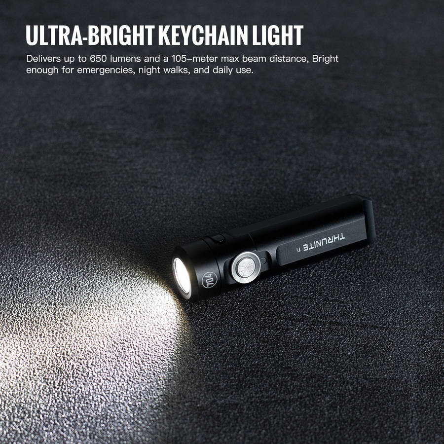 ThruNite Ti Keychain Light  650 Lumens, 105 m, USB-C, Magnetic Tail, Clip