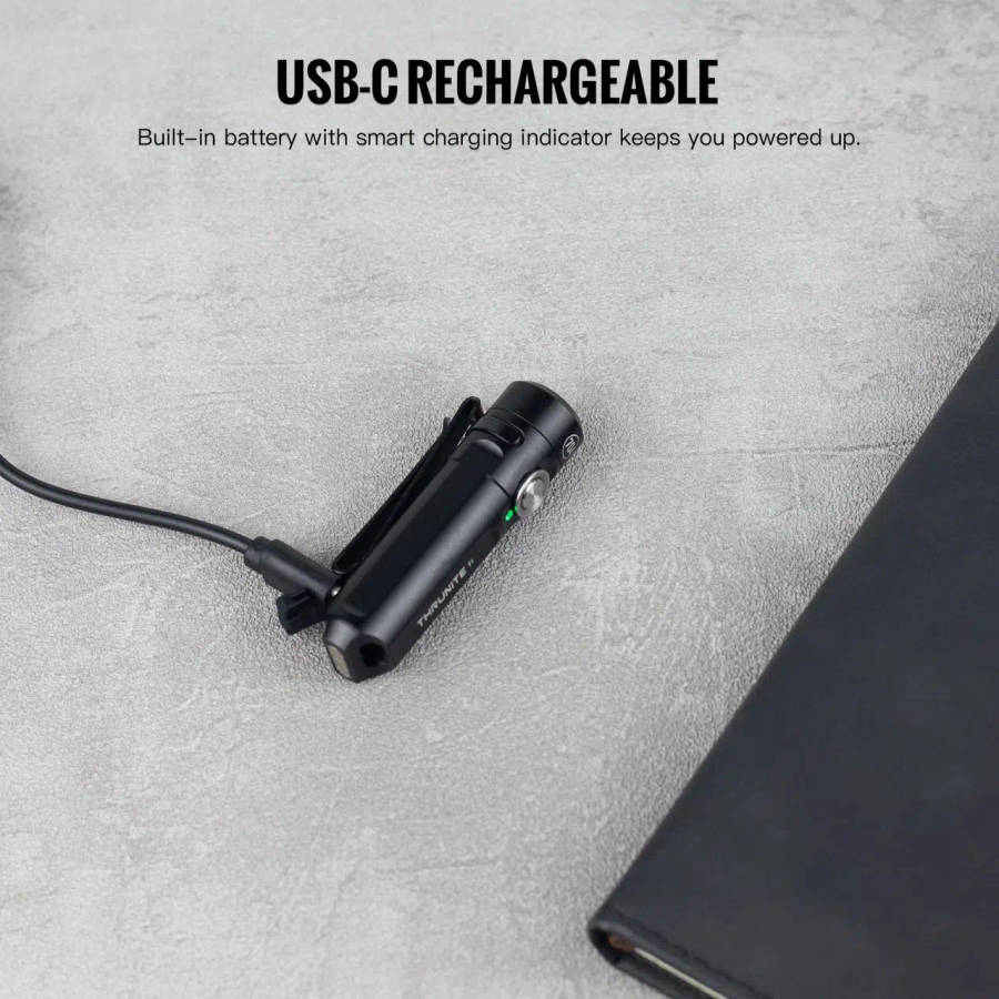 ThruNite Ti Keychain Light  650 Lumens, 105 m, USB-C, Magnetic Tail, Clip