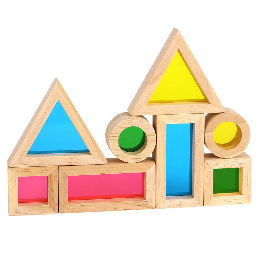 TookyToy - Rainbow Sensory Blocks- Damaged Packaging