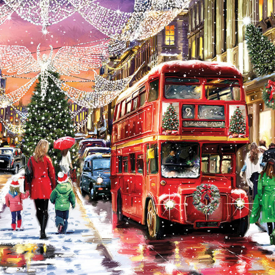 Gibsons - Regent Street at Christmas - 1000 Piece Jigsaw Puzzle- Damaged Packaging
